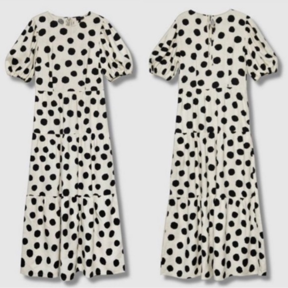Who What Where Polka Dot Linen Dress - Picture 2 of 7